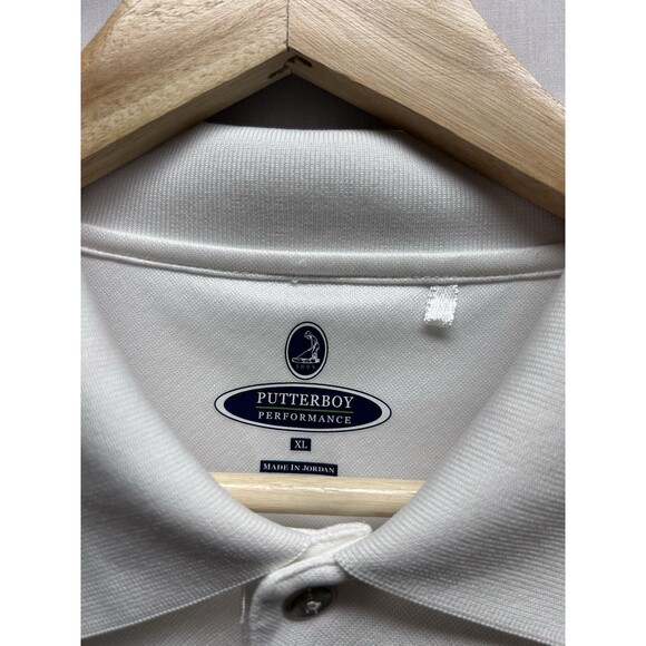 Pinehurst No.2 Putterboy Polo Shirt Men XL Solid White Performance Short Sleeve - Picture 3 of 6